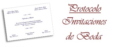 Protocolo invitaciones clásicas de boda